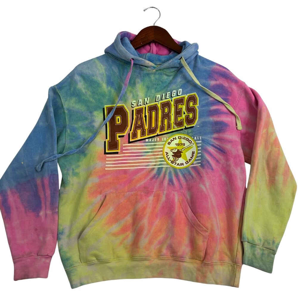 San Diego Padres MLB All Star Game 1978 Tie Dye Hoodie Sweatshirt Medium